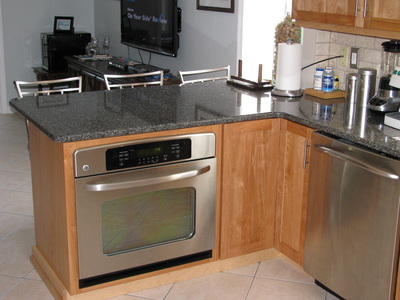 Remodeled Kitchen, oven and dishwasher area, overlooking.